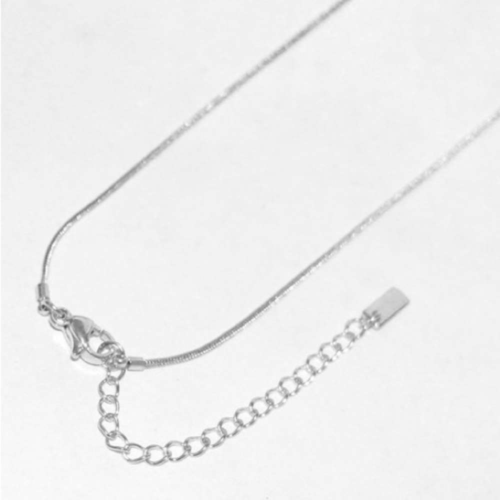 Silver Mini Half Moon Necklace (8015) - Picture 3 of 4